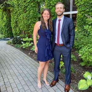 Venus blue rhinestone dress